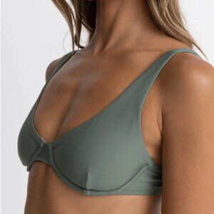 Classic Underwire Bikini Top in Olive